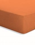 schlafgut 005-301 Frottee Stretch Spannbetttuch / 180 x 200 cm, orange