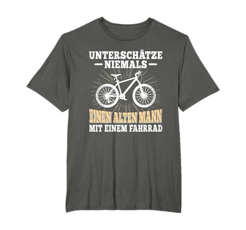 Unterschätze Niemals Einen Alten Mann Fahrrad Radfahrer T-Shirt