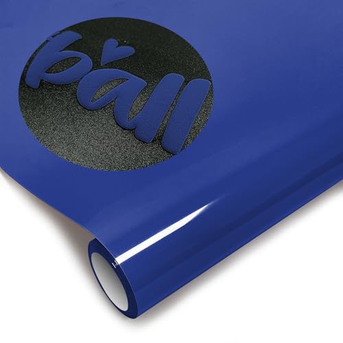 Image of Dark BluePuff Heat Transfer Vinyl - 12 inch x 5ft 3D Puff HTV Vinyl, Puffy Vinyl Iron-On for Fabrics, Perfect for DIY Clothing Design Customization, Compatible with Cricut & Cameo