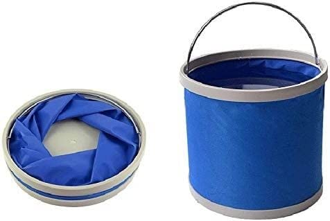 Récipient de stockage d'eau pliable, seau portable étanche 9L, sac de transport de pêche en plein air pour le recyclage de l'eau et des ordures