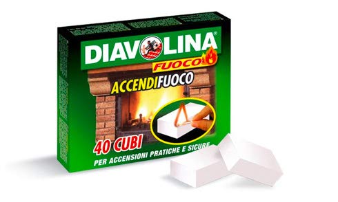 Accendifuoco Diavolina Camino E Stufa 40 Cubetti 350g - Formato - Foto 5