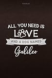 Notebook All You Need Is Love And A Dog Named Galileo Lined Journal: Appointment, Monthly, Weekly, 6x9 inch, Personal, Daily, 112 Pages, Lesson