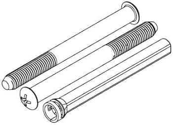 Kwik 81691 Us3 Thick Door Scr Pack Sgl Cyl Deadbolt 214 Dr - Door