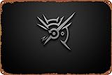 Dishonored Logo Video Game Dishonored 2 Outsider Wall Decor Retro Tin Metal Sign for Outdoor Indoor Home Beach Garden Tub Bar Farmhouse Cafe Gate Fence Decorations 8X12 Inch