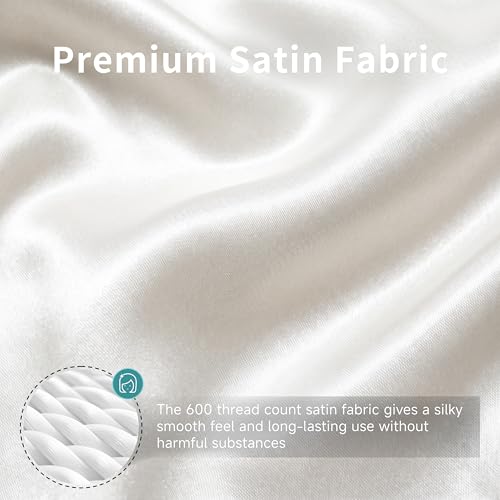 Image of 2 Pack 38 inchx26 inch Satin Pack and Play Sheets Fitted, Silky Feeling Great for Baby Hair, Soft Playard Protector, Skin-Friendly Mini Crib Mattress Cover (White and Gray)