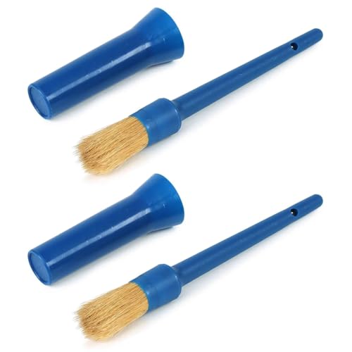 AOEVUIR 2pcs Cepillo para pezuñas de caballo con tapa hecha de pelo de cerdo cepillo para el cuidado de las pezuñas