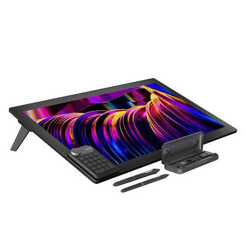 HUION Kamvas Pro 27 4K UHD Tableta Gráfica con Pantalla Táctil, Tableta de Dibujo con Doble Lápiz...