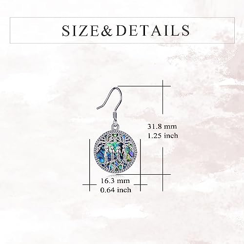 Image of YFN Sister Earrings Gifts from Sister, Sterling Silver Crystal Sister Earrings Jewelry, Birthday Jewelry Gift for Sisters