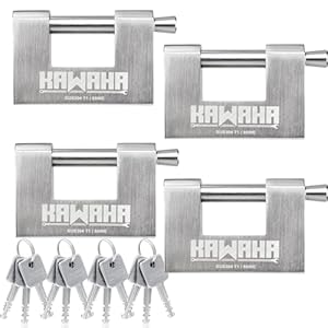 KAWAHA 71/80 Stainless Steel Padlock 4-Pack