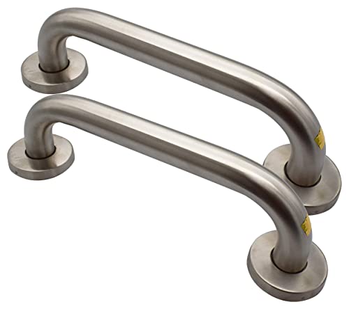 Image of RAB Grab Bar Handle Stainless Steel for Bathroom and Home Pack of 2 pcs (Code:- Hand Grab Bar, Finish:- Matt, Size:- 8 inch)