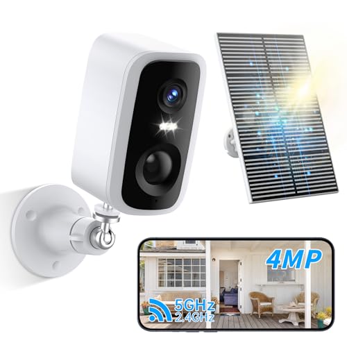 【5G/2.4G WiFi対応】JUFLSKY 防犯カメラ 屋外 ソーラー 400万画素 かんしカメラ...