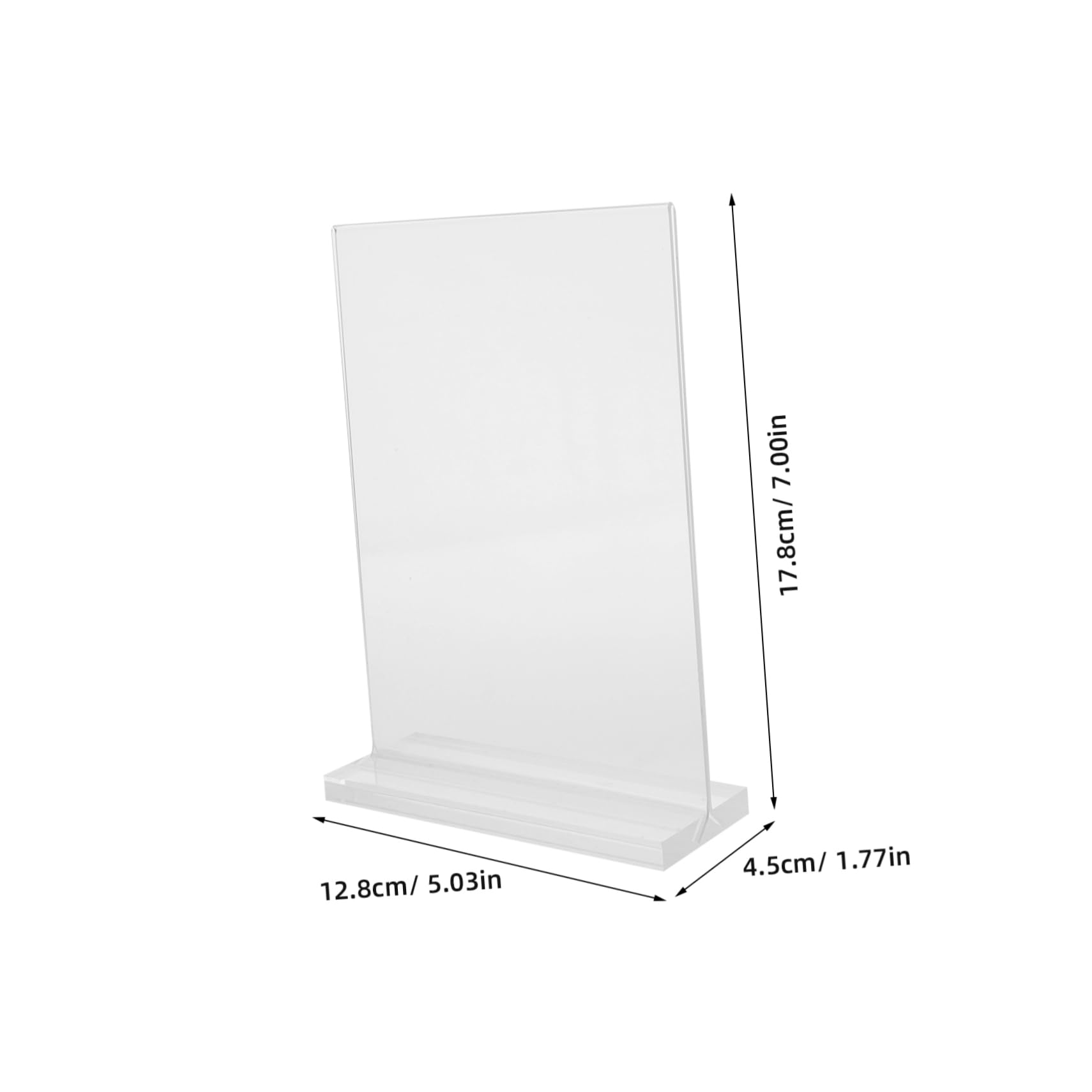 Soporte de Letrero Transparente de Acrílico Doble Cara 6 Uds | 17, 8 X 12, 8cm, Alta Transparencia y Fácil Limpieza, para Bodas y Hoteles