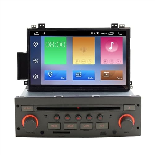 JINFOLI LJDA Android 10 Car Multimedia Player C5 1 Din Autoradio Autoaudio WIFI Navigazione GPS Stereo DVD CD Volante Impianto audio stereo per auto(White)