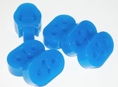 CORKSPORT - Dual Exit Exhaust Hangers Made for 2010-2013 Mazdaspeed 3, Mazda 3 - Blue (Axl-6-087-10)