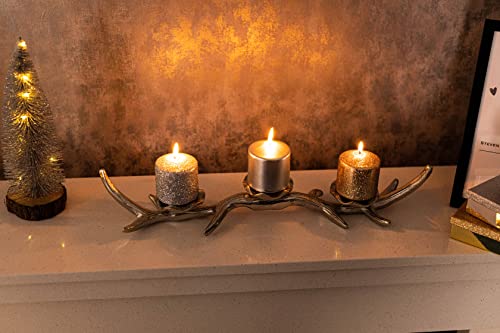 Marco Paul Vintage Antler Stag 3 Pillar Candle Holder 43cm Candelabra for Dining Table Centrepiece Christmas Decorations Mantelpiece Fireplace Decorative Ornaments for Wedding Parties - Cosy Home Interiors Marco Paul Vintage Antler Stag 3 Pillar Candle Holder 43cm Candelabra for Dining Table Centrepiece Christmas Decorations Mantelpiece Fireplace Decorative Ornaments for Wedding Parties - Image 7