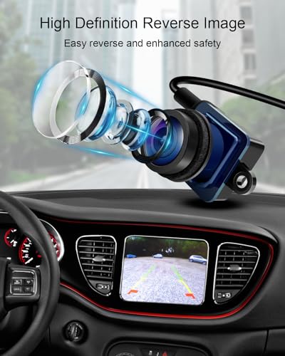 Image of Rear View Backup Camera Fits for Dodge Dart Trunk Lid Mounted 2013 2014 2015 2016, Rear Backup Parking Camera Replace 56038990AA 1WY78GW7AA