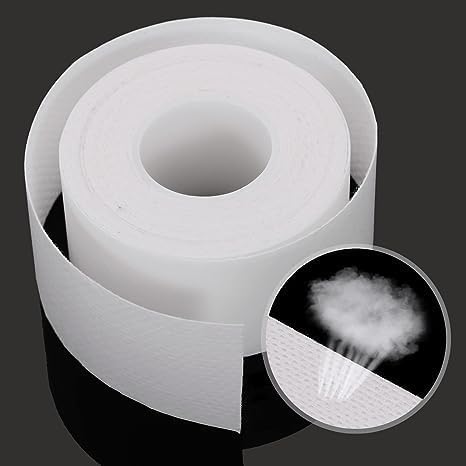 RIDHMIN Collar Protector Sweat Pads, Self-Adhesive Shirt Neck Liner, Invisible Protector, Anti-Sweat Neck Pad, Collar Sticker with Measuring Tape for Clothing & Body (White)