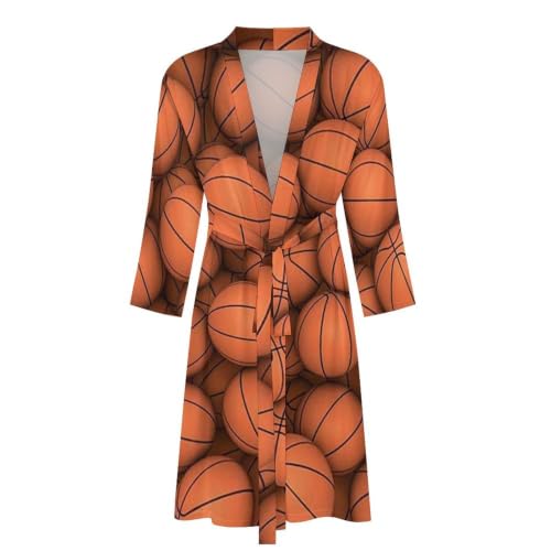 Set de tres tapetes de piso de terciopelo coral con estampado de baloncesto naranja miniatura 4