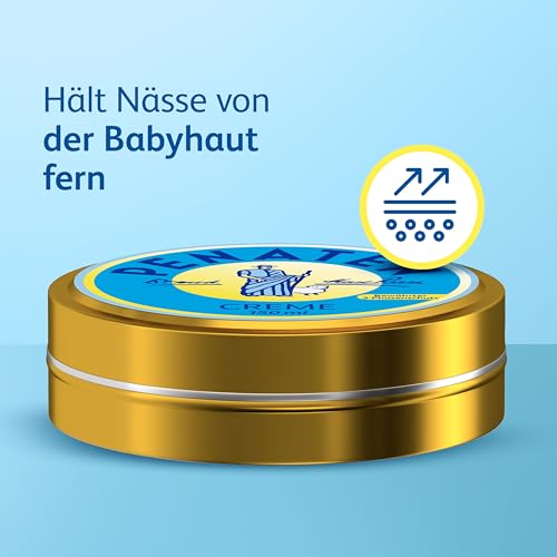 Penaten Creme Baby Wundschutzcreme mit Nässeschutz & Hautschutz pflegt mit Zinkoxid, Lanolin & Panthenol empfindliche Babyhaut, 150ml