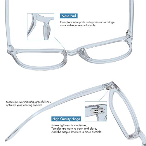 Image of MEETSUN 3-Pack Blue Light Blocking Glasses, Anti Eye Strain Headache (Sleep Better), Computer Glasses UV400 Lens (Coffee + Pink + Grey)