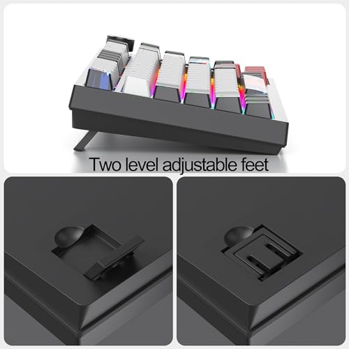 Image of Fogruaden Wired 75% Percent Mechanical Keyboard, Hot Swappable, Red Switch, TKL Mechanical Keyboard, Gasket Mount, RGB Backlit NKRO Compact Gaming Keyboard with Volume Knob(Blackwhite)