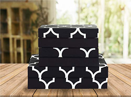 Elegant Comfort Luxury Soft Bed Sheets Quatrefoil Pattern - 1500 Premium Hotel Quality Microfiber Softness Wrinkle and Fade Resistant (4-Piece) Bedding Set, Twin/Twin XL, Black