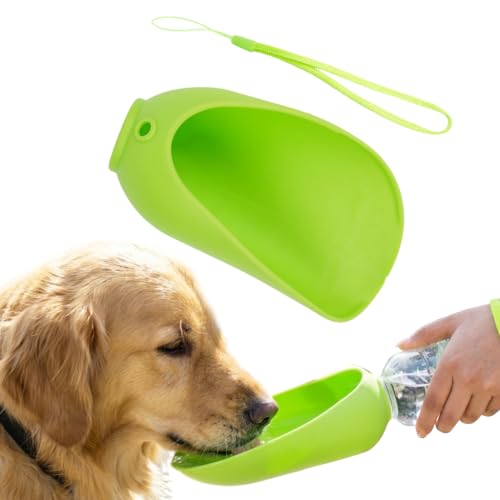 Image of Qpets Foldable Silicone Pet Water Cup, Portable Bottle Attachment for Dogs
