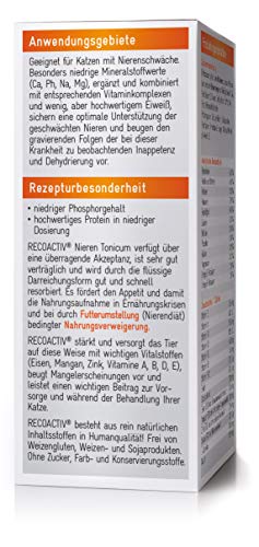 RECOACTIV Nier Tonicum voor katten, 1 x 90 ml, aanvullend diervoeder tijdens herstelperiodes bij vroege tekenen van een nierfalen bij de kat en als preventieve behandeling - Afbeelding 5