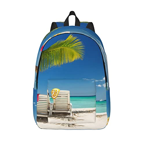 Grand sac à dos ordinateur portable motif palmier M pour voyage scolaire