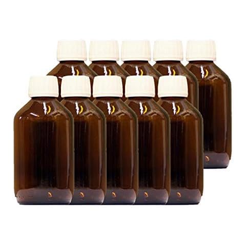 10 x 250ml Brown Glass Bottle with PP28st Closure Cover