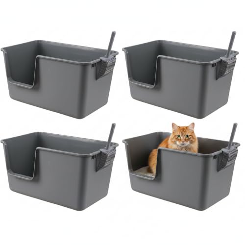 Arenero para gatos grande apertura superior 4 piezas