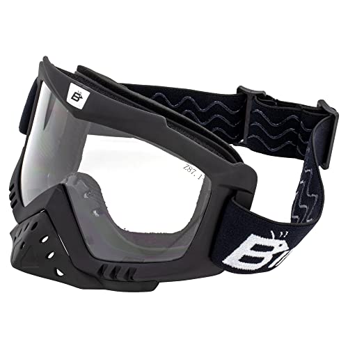 Birdz Eyewear Toucan Motorcycle + Ski Padded Goggles with Nose ...