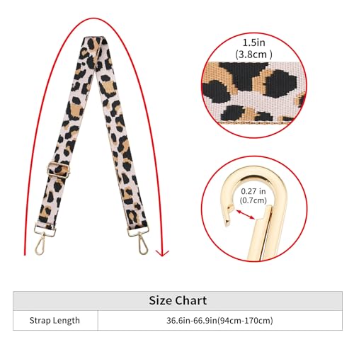 Image of ZOOEASS Wide Shoulder Strap Adjustable Replacement Belt Guitar Style Crossbody Bag Handbag Strap Multicolor Canvas Straps(Wide:1.5in)(Color2)