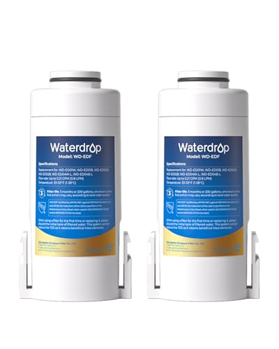 Waterdrop WD-EDF Replacement Filters for Waterdrop Electric Water Filter Pitcher WD-ED01/ED02/ED04, 3 Months or 200 Gallons, NSF/ANSI 401&53&42, 2 Filters