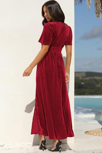 Image of Maxigerui Women's Velvet Maxi Dress Formal Dresses for Wedding Guest Dress