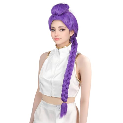 Long Purple Braid Wig For Women,Purple Wig With Braids Ponytail Clip,40
