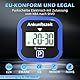 Warmfay® Elektronische Parkscheibe mit Zulassung vom KBA, Automatische Digitale Parkscheibe Elektrisch mit Batterie, Elektrische Parkuhr Auto mit 2 Displays & Nachtmodus & 3 Zeitmodi(1, Blau)