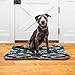KJIZMO Blue Tile Dog Bed Mat, Soft Comfortable Warm Crate Pad with Anti-Slip Bottom, Machine Washable Pet Mattress for Pets Sleeping for Large Medium Dogs & Cats 24x18in