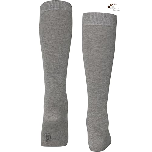 Image of Mysocks Unisex Extra Fine Combed Cotton Knee High Socks, Hand Linked Toe, Soft Latex Band