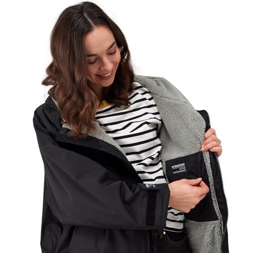 Regatta Unisex Adult Waterproof Robe Outdoor Lifestyle Robes, Borg Lined Changing Robe with Hood - Perfect for Outdoor Water Activities