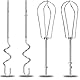4 Stück Rührbesen, Rührstäbe Für Handmixer, Mixer Ersatzteile, Hochwertiger Edelstahl, für Kitchen Aid Serie, für Handmixer Quirl Rechts Links für Stabmixera