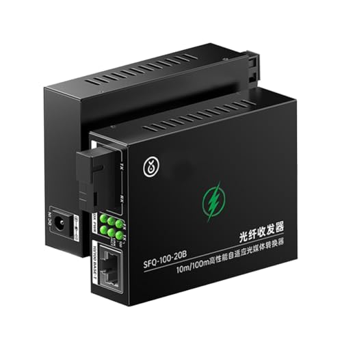 Convertisseur de Support de Fibre Optique Émetteur-Récepteur Monomode Simplex 20 Km RJ45 10/100m