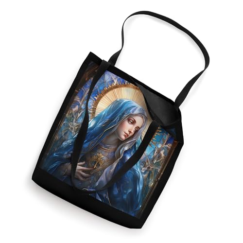 Bolso tote con vitral de la Virgen María Bendita miniatura 2