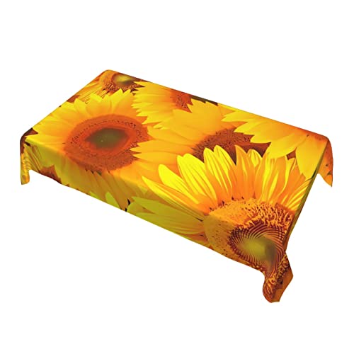 Nappe rectangulaire tournesol anti-tache pour simplifier les repas - 4