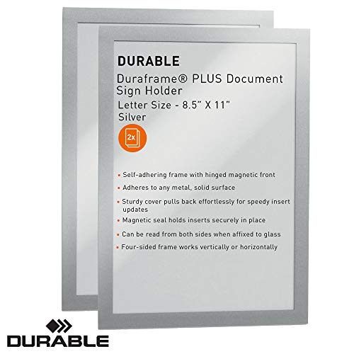 Cadre d'affichage magnétique DURABLE DURAFRAME Lettre argent - 2