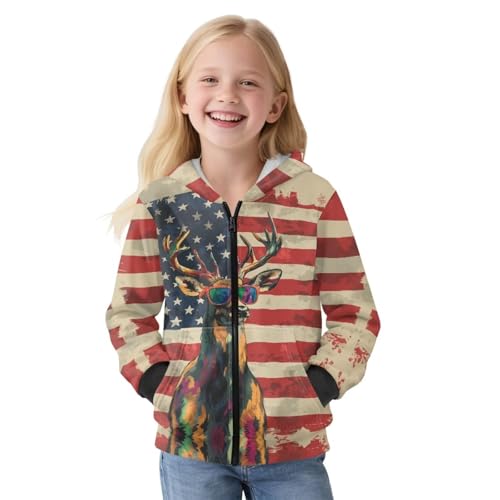 Girls Zip Up Hoodie Oversized Sweatshirt for Kids Fall Jacket with Pockets Thick Clothes for Winter 6-16