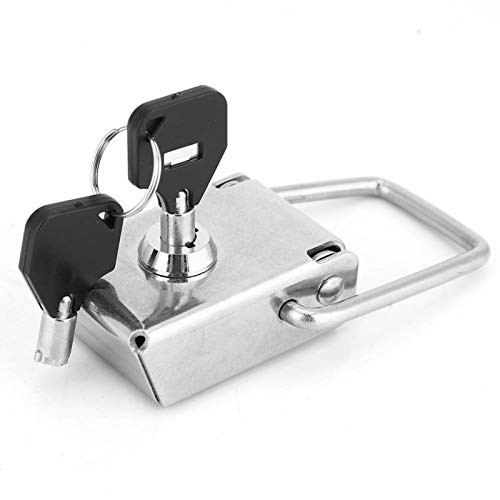 Stainless Steel Hasp, Safety Lock Box Case Toggle Latch Catch Buckle Clasp with 2 Keys for box Cabinets and More(Steel wire 70mm) - Image 4