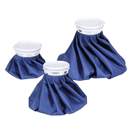Ice Cold Pack Ohuhu Reusable Ice Bag Hot Water Bag for Injuries, Hot & Cold Therapy and Pain Relief, 3-Pack, 3 Sizes (6"/9"/11"), (for Hot Therapy is 50-60℃/122℉-140℉)