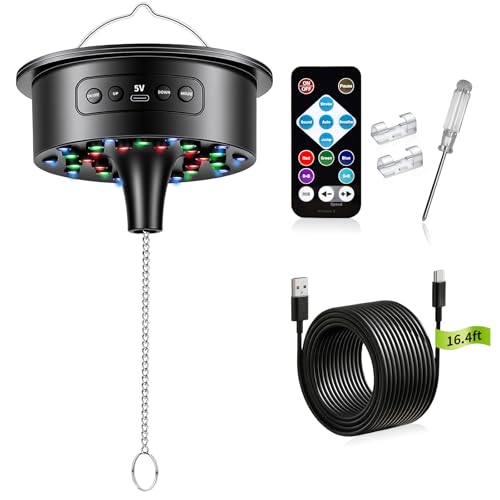Disco Ball Motor with Remote & RGB Lights 30 Bright LEDs 0-15 RPM Adjustable Speed Disco Ball Spinner Supports 4 to 16 Mirror Balls for Parties DJ Wedding Christmas Birthday Camping