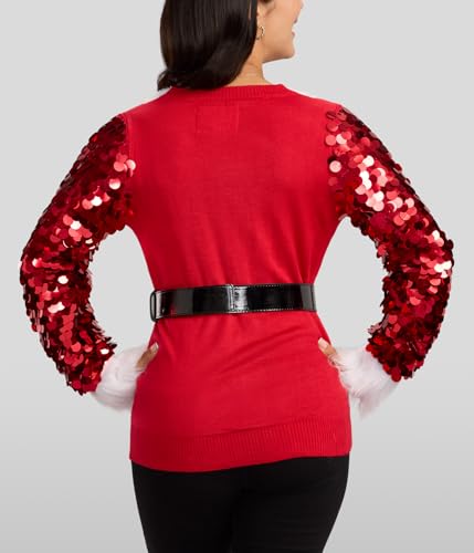 Image of Tipsy Elves Classic Cute Cardigan Ugly Christmas Sweaters for Women with Fun Patterns and Animals